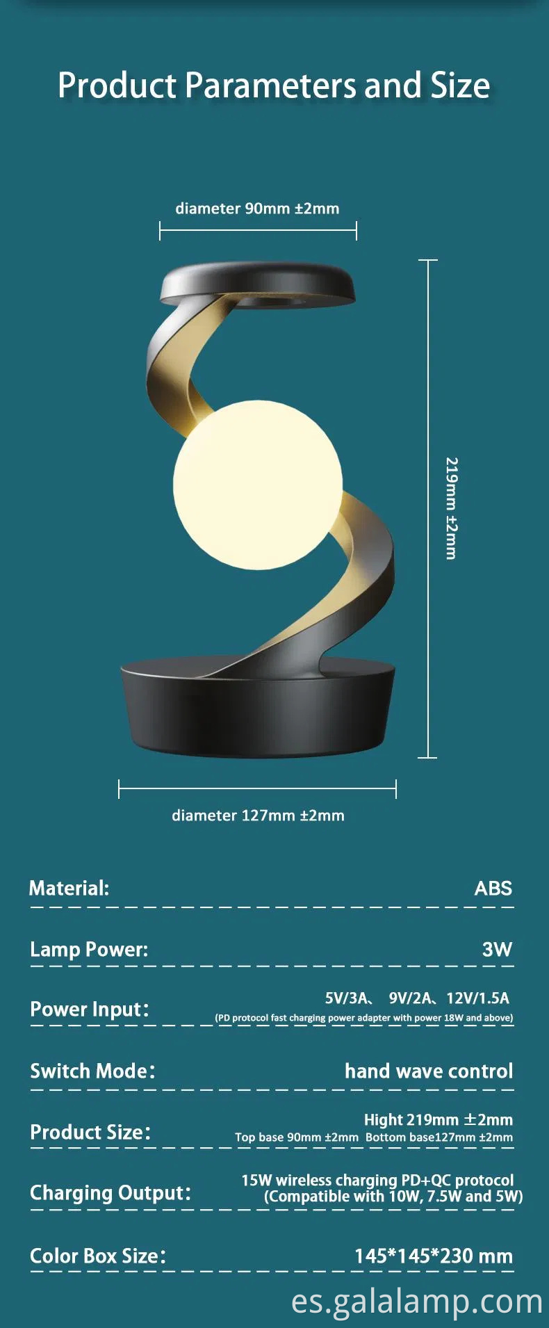 Elegante lámpara de suspensión giratoria de escritorio para alivio y decoración del estrés